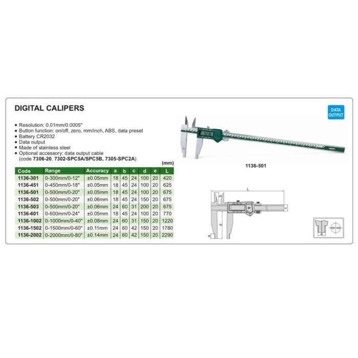 INSIZE 1136-501 Digital Vernier Caliper Pg-2